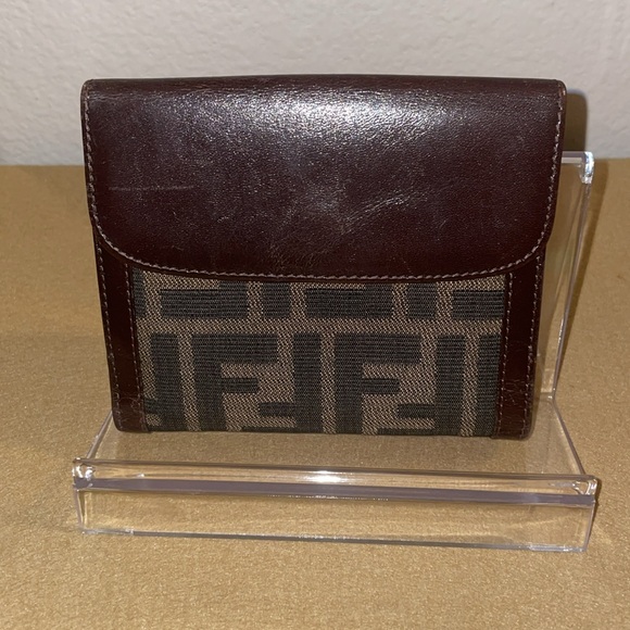 Fendi Zucca compact Wallet